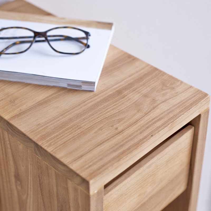 Eden 20cm W Solid Wood Bedside Table