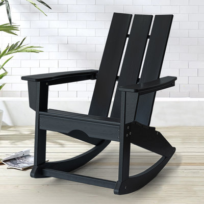 All-weather Resistant Hdpe Plastic Oversize Rocking Adirondack Chair