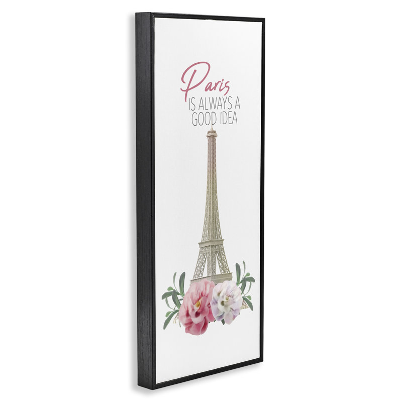 Art de giclée de la tour Eiffel Paris par Good Idea par Kim Allen, Giclée encadrée noir minuit, H 30 po x l 13 po