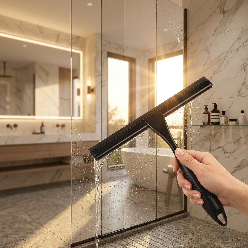Adjustable Squeegees with Replaceable Head, Black