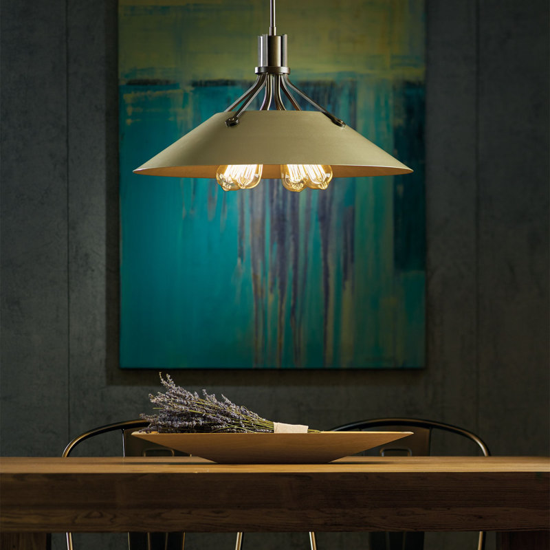 Henry 4 - Light Single Cone Pendant, Natural Iron, Vintage Platinum