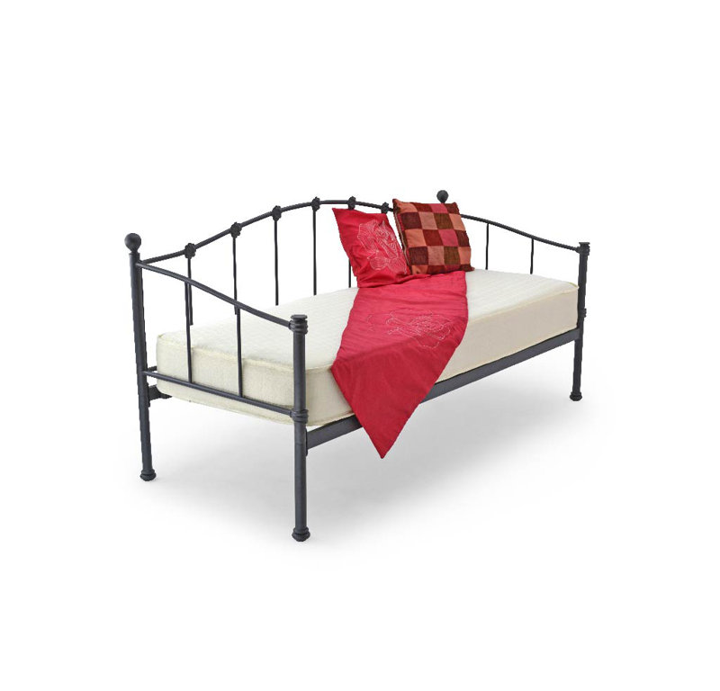 Metal Daybed, Small Single (2'6), Black