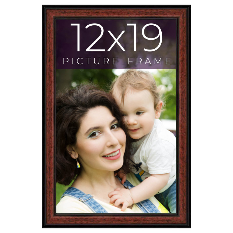 Black Solid Wood Picture Frame, 12" x 19"