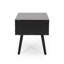 Table de bout moderne Mid-Century avec tiroir de rangement - Table de chevet noire et blanche pour le salon