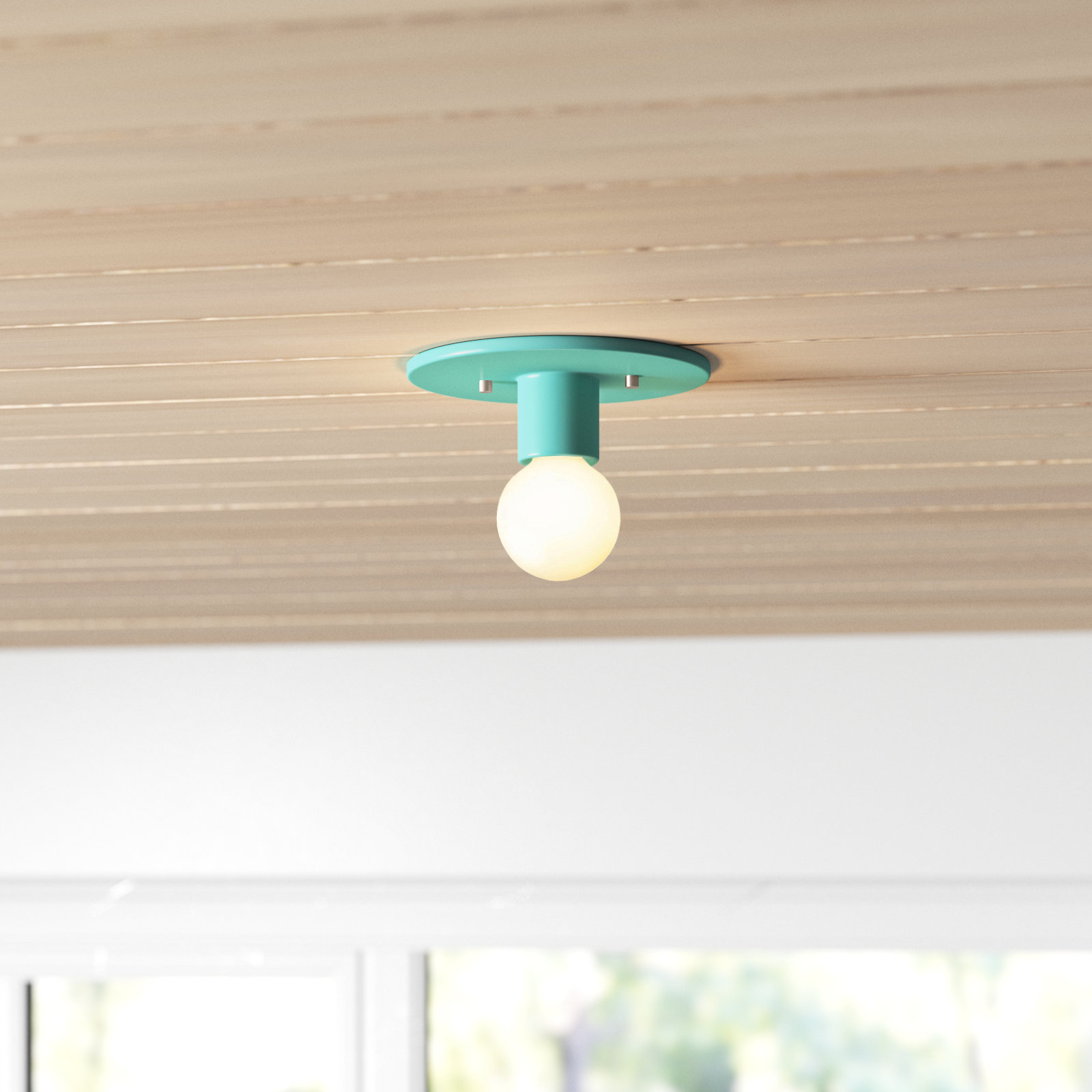 Ambrette 5" Single Light Flush Mount, Reflecting Pool