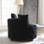 Fauteuil en velours noir pour salon - 40,6 po Largeur, rembourrage en mousse de la chaise-646754761-646754758