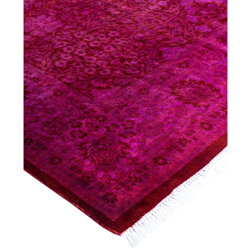 Overdyed One-of-a-Kind 5' 1" X 8' 1" Hand Knotted Area Rug