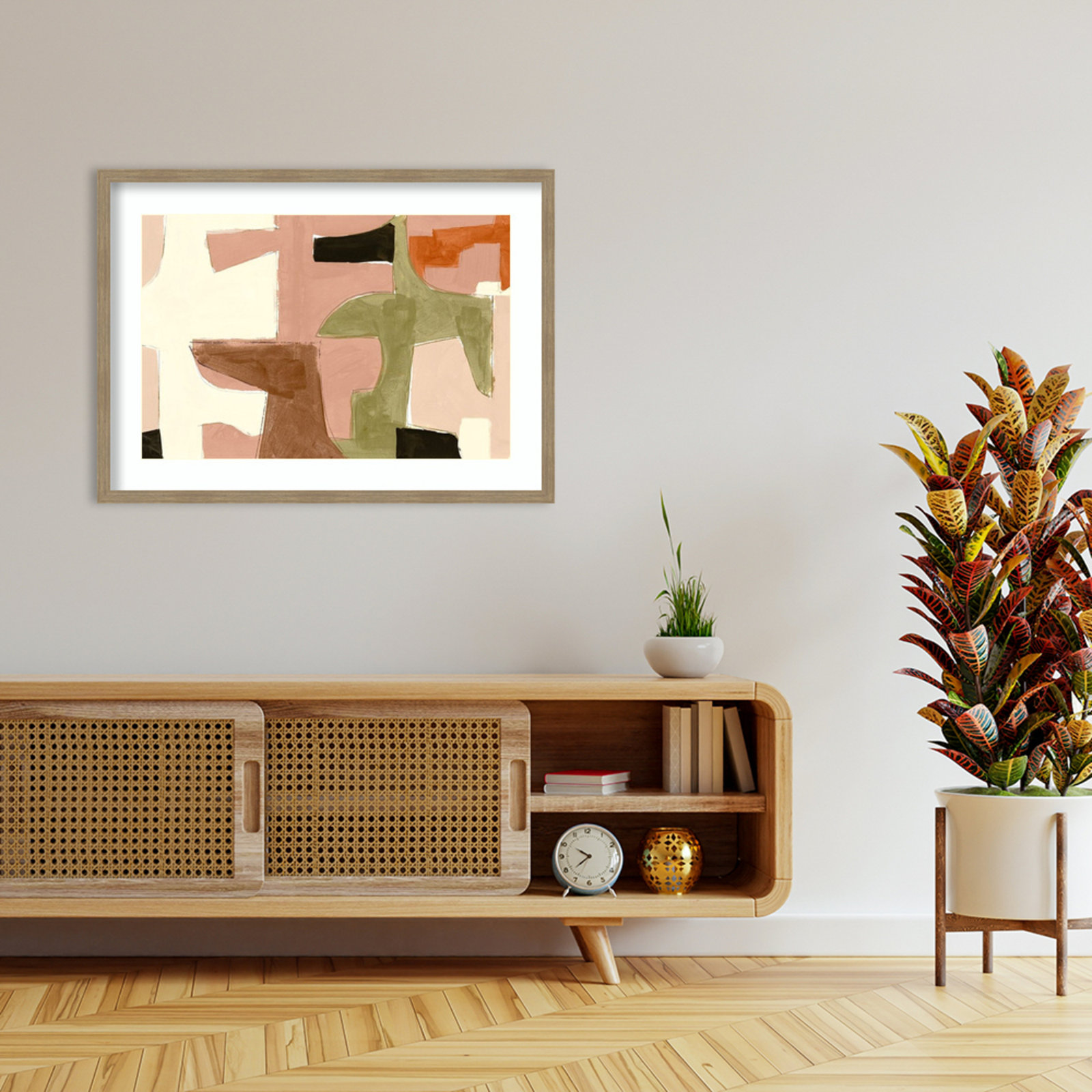 New Jigsaw I Print by Cartissi, 31" H x 42" W, Brown