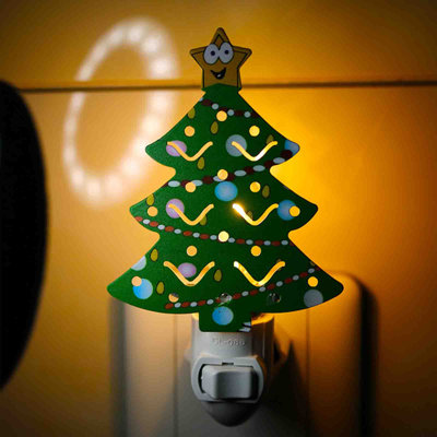 Veilleuse de Noël Veilleuses à brancher sur le mur Cadeaux de Noël Veilleuse mignonne pour enfants Brancher la veilleuse rotative pour les décorations de Noël