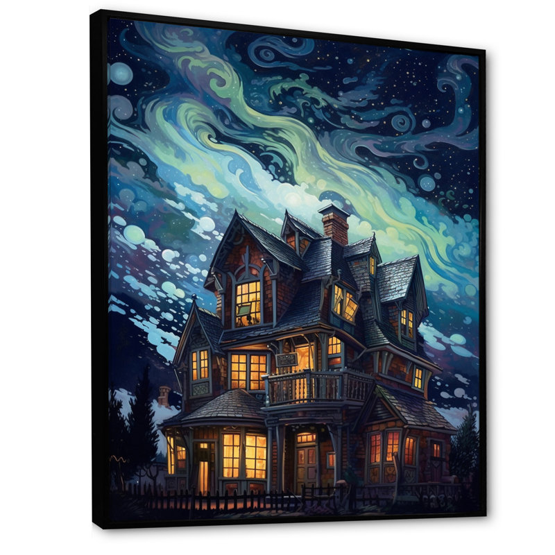 «Night's Keep I» sur toile, Cadre flottant noir, H 20 po x l 12 po x P 1 po