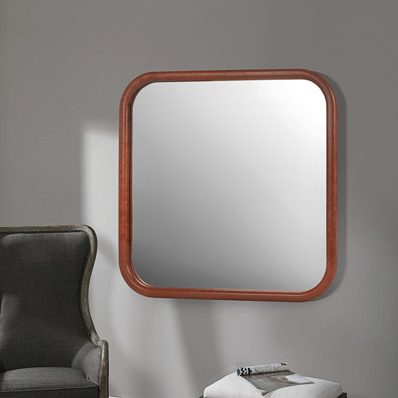 Laconia Square Mirror, Brown