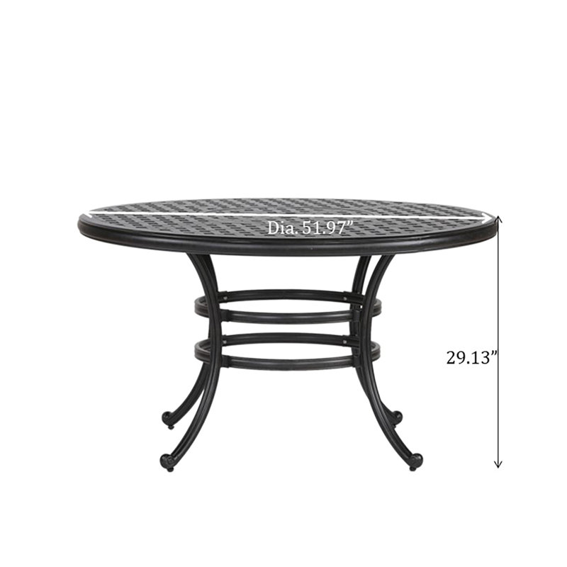 Rectangle Dining Table, Dark Lava Bronze