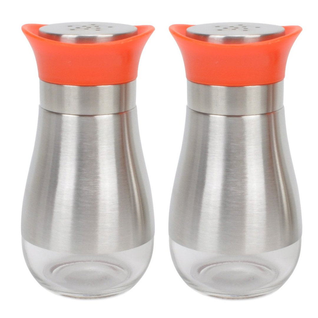 Evelyne Salt and Pepper Shaker Set Evelyne Color: Orange