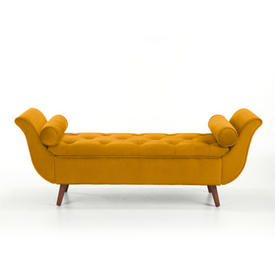 Velvet Upholstered Storage Bench