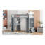 Lit mezzanine simple avec grandes tablettes, bureau et lumière DEL, gris-660476636-660476635