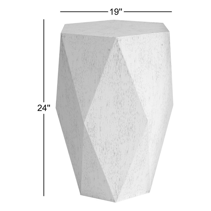 Table de bout Brisbane Block, Blanc