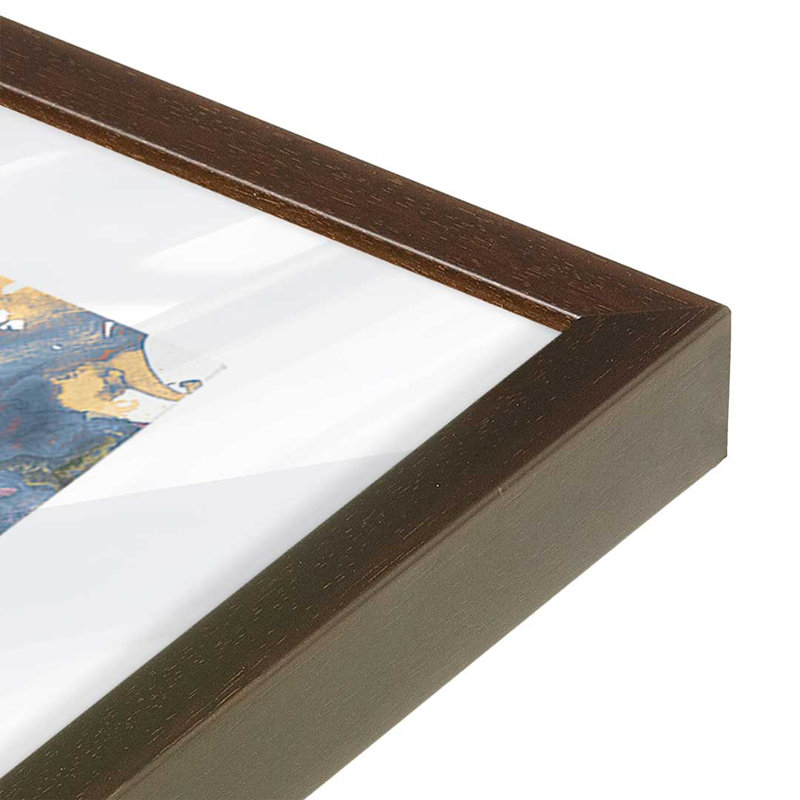 Ensemble de 2 impressions Inky Petal Splash, 12 po x 12 po, Impression encadrée, Brun Belvinder