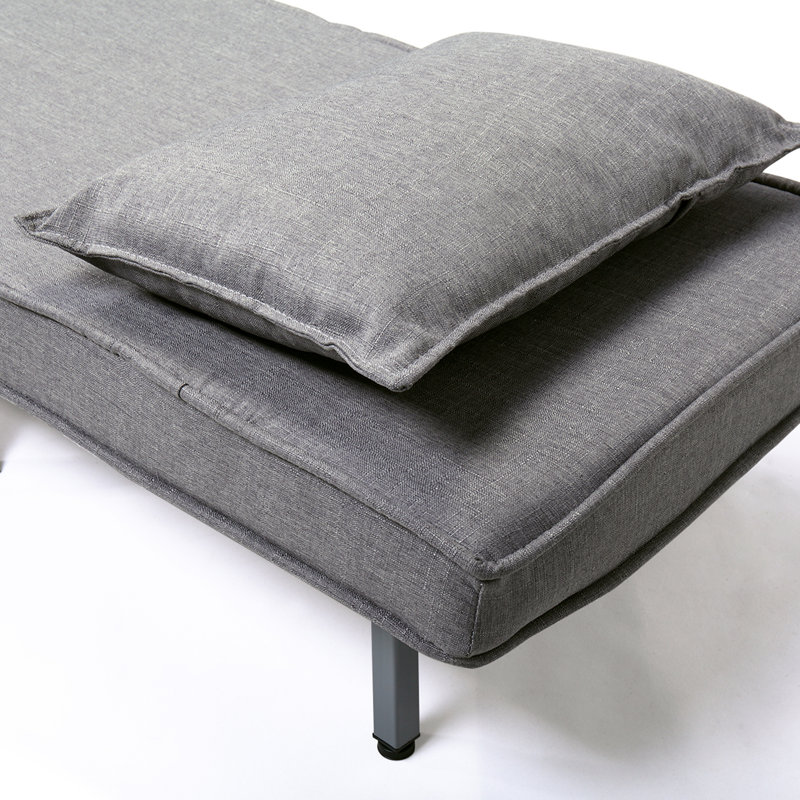 McKenney Twin 27.91'' Upholstered Futon Chair, Gray