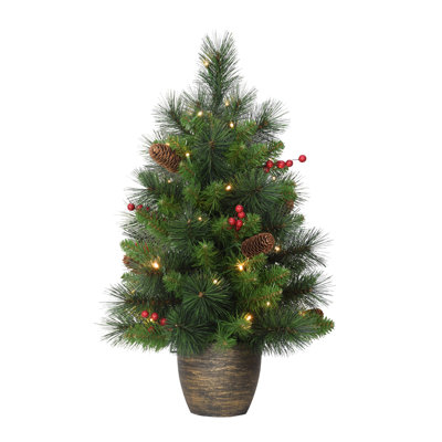 24' Lighted Pine Christmas Tree