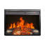 Foyer électrique encastrable ultra mince de 23 pouces avec protection contre la surchauffe de la télécommande et de la minuterie de la flamme et de la bûche réaliste 1400W Chaleur 5000 's par heure 11 réglages de température 50000 heures Source DEL