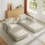 Canapé-lit convertible avec coussin cylindrique et structure de forme fixe-912767254