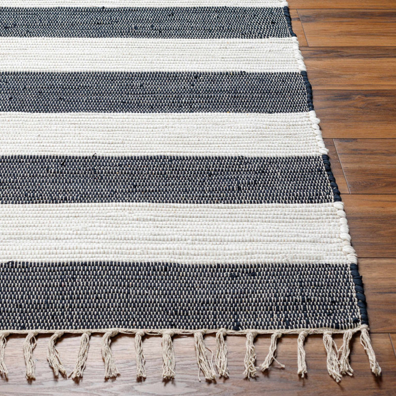 Anayah Cotton Striped Indoor Rug, Rectangle 9' x 12'