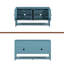 Console / armoire de rangement / buffet élégant avec portes en miroir, tablettes spacieuses et pieds en bois d'acacia durable-902528438