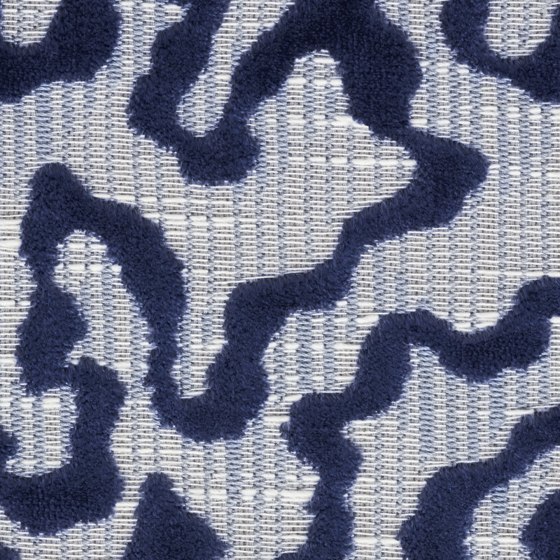 Tissu en velours Janis, Bleu