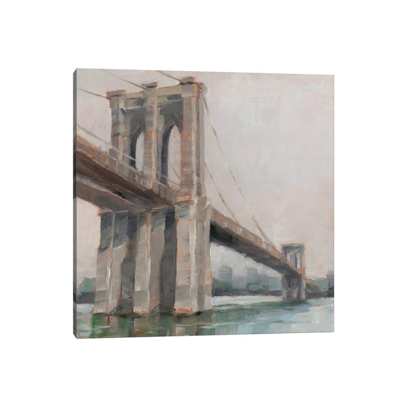 Spanning the East River I 1 Piece Wrapped Canvas Wall Art, 30.48 cm H x 30.48 cm W