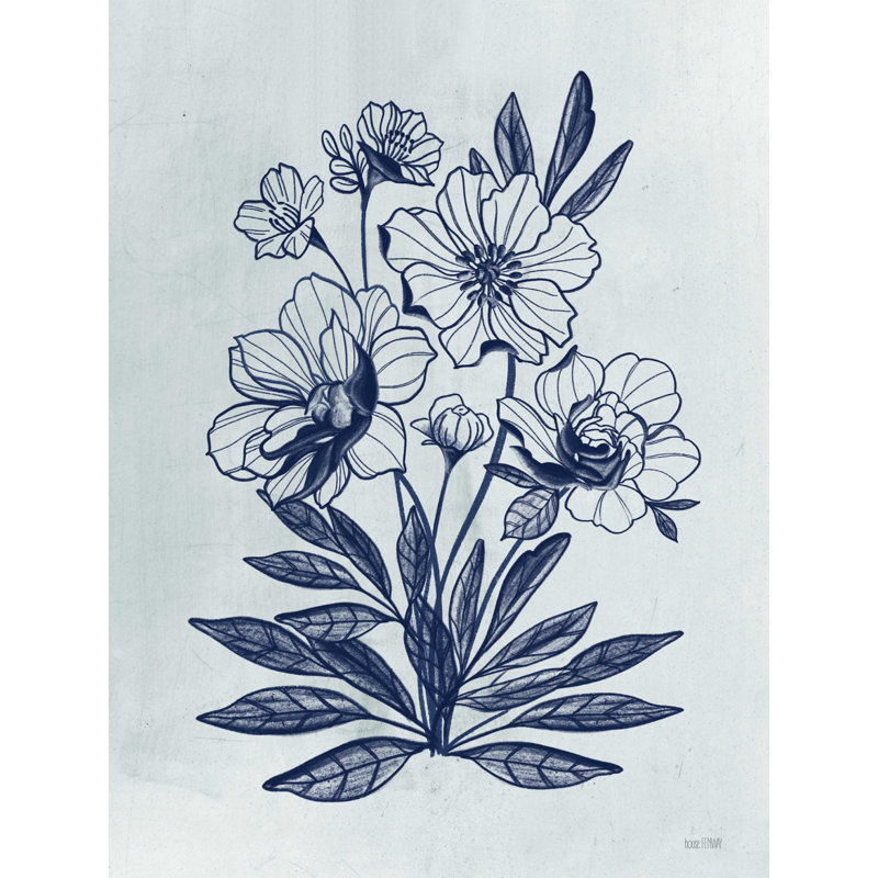 Vintage Blues II - impression sur toile tendue, H 16 po x l 12 po