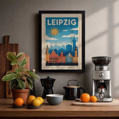 Postcard from Leipzig Vintage - Framed Print