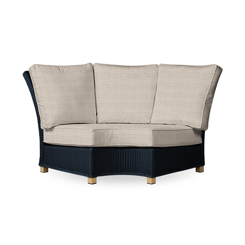 Hamptons Outdoor Corner Wedge Lounge Chair, Cottage Pepper, Ebony