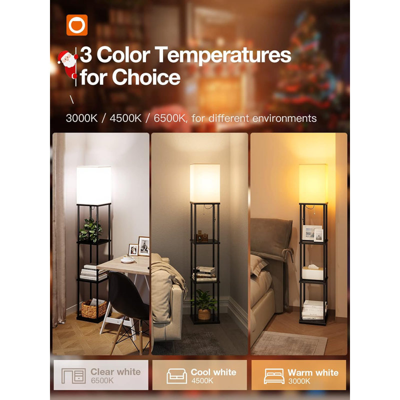 64'' Column Floor Lamp, Black