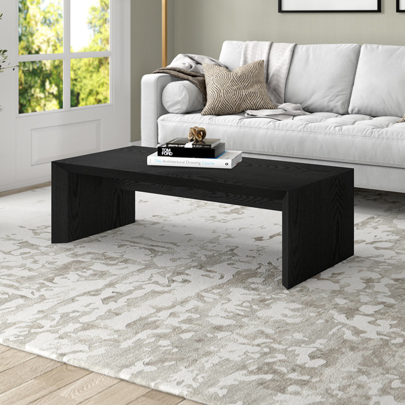Adelind Sled Coffee Table, Black Grain