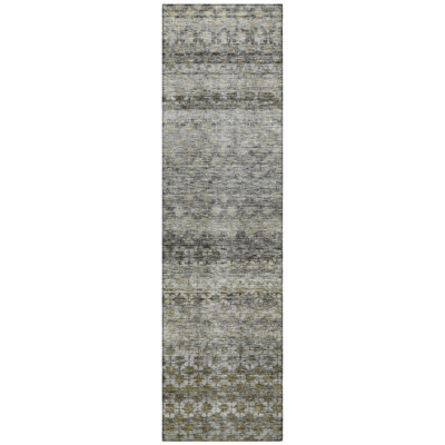 Maelis Gray Washable Indoor-Outdoor Rug - 