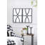 Miroir mural 16 po x 23 po rectangulaire en bois avec cadre noir antique, décoration verticale ou horizontale pour le salon, ensemble de 2-179510494