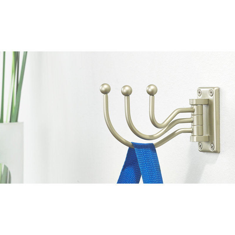 Crochet mural pivotant utilitaire, Nickel mat