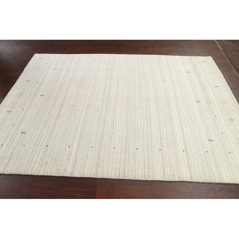 One-of-a-Kind 5'8" X 7'8" New Age Wool Area Rug in Ivory