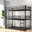 Lits simples triples en métal peu encombrants, style moderne pour la maison