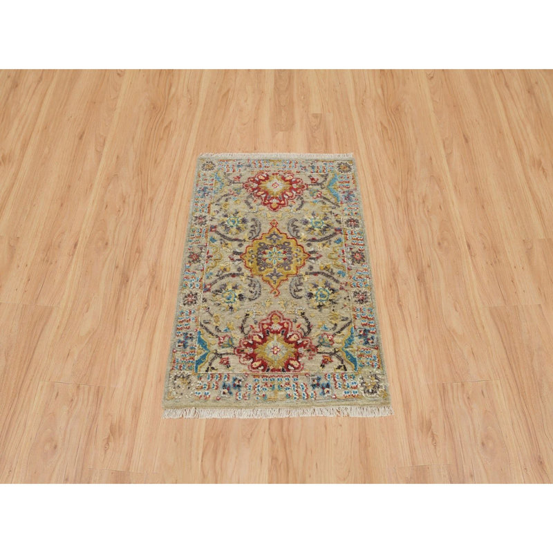 Rockoh One-of-a-Kind 2' X 3' New Age Wool Area Rug