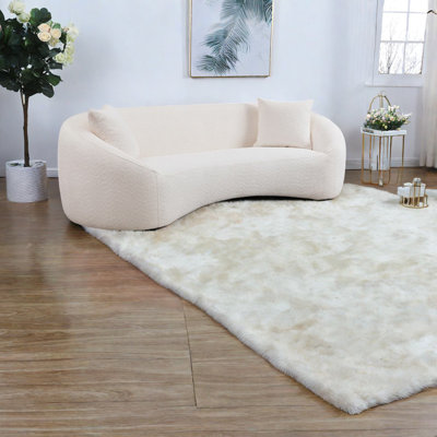 Canapé 3 places moderne blanc Boucle pour le salon