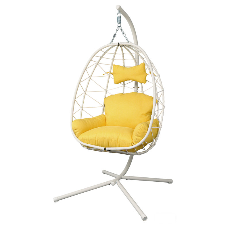 Chaise hamac suspendue et pliable en métal pour terrasse