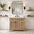 Annie 36 " W Freestanding Standard Free Standing Single Double Single Vanity Bathroom Vanity With Carrara Marble Top