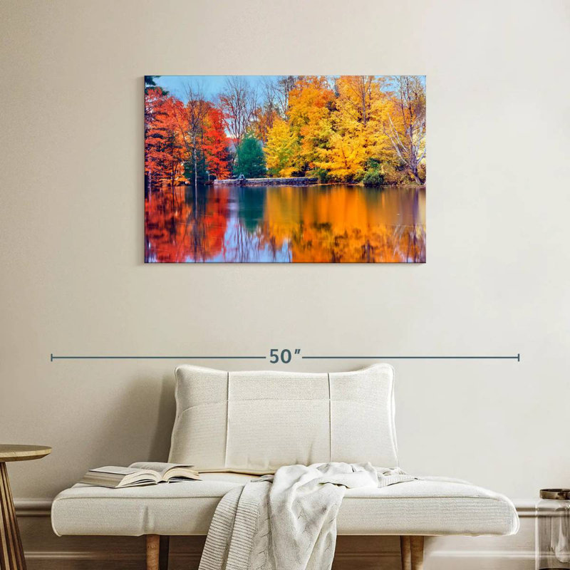 Feuillage d'automne coloré Alvord, lac Ossipee, H 24 po x l 36 po