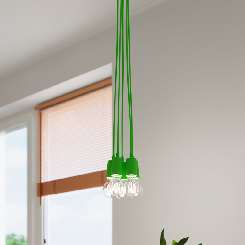 Borofsky - Light White Pendant, Green, 3 Lights