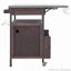Chariot de barbecue extérieur avec plateau en acier inoxydable et abattant-111647411