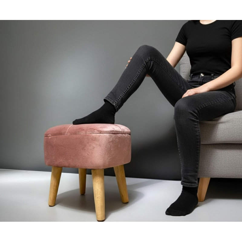 Gershwin Footstool, Pink