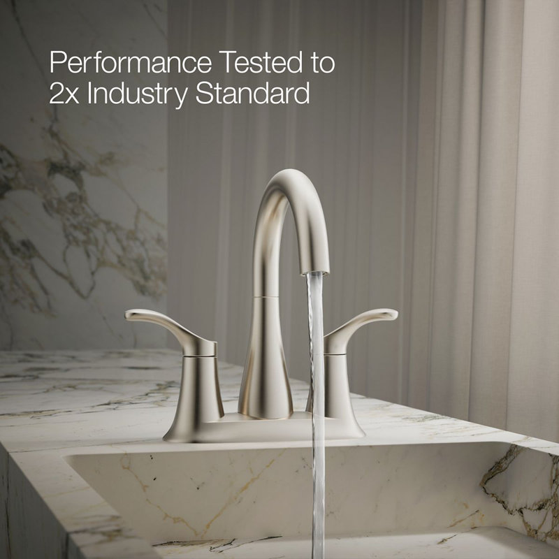 Simplice Centerset Bathroom Sink Faucet, 1.0 Gpm, Vibrant Brushed Nickel, 1 GPM