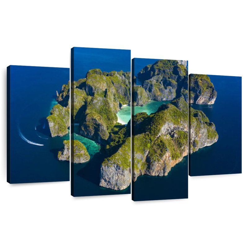 Gillard Koh Phi Phi Leh Aerial View, 22" H x 36" W
