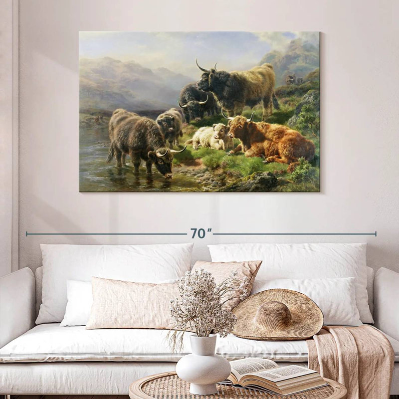 Brampt Highland Cattle, 32" H x 48" W